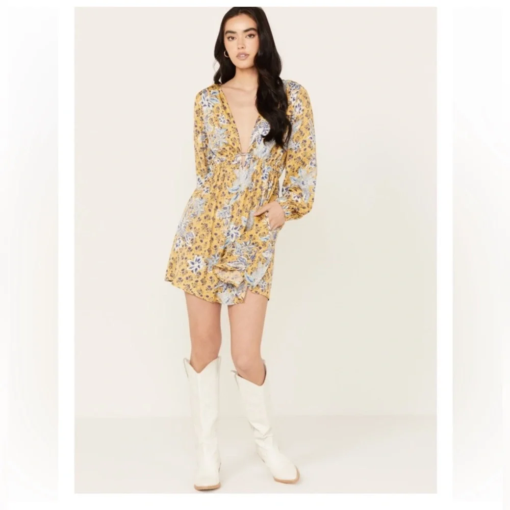 Free People Mini Dress with Side Pockets Brand New